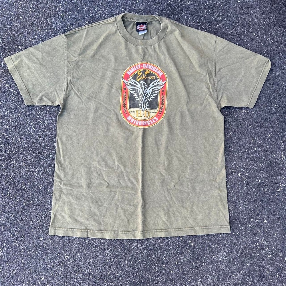 1990s Harley Davidson Graphic AOP shirt size XL
